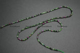 2mm Faceted Diamond Cutting Ruby Zosite Stone Round Loose Beads