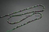 2mm Faceted Diamond Cutting Ruby Zosite Stone Round Loose Beads