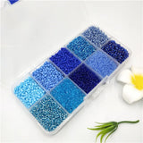 2mm Czech Glass Seed Spacer Beads Charm Rondelle Mix Box Set for DIY Bracelet