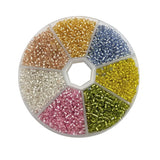 2mm Czech Glass Seed Spacer Beads Charm Rondelle Mix Box Set for DIY Bracelet
