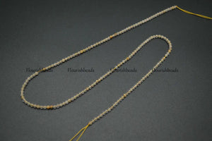2mm Citrine Yellow Quartz Faceted Beads