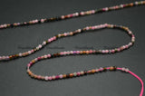2mm Natural Tourmaline Faceted Diamond-Cut Round Loose Beads