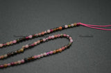 2mm Natural Tourmaline Faceted Diamond-Cut Round Loose Beads