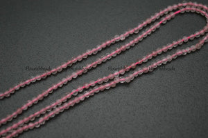 2mm Rose Quartz Faceted Diamond Cutting Round Loose Beads
