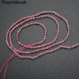 2mm Rose Quartz Faceted Diamond Cutting Round Loose Beads
