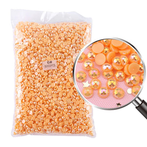 2mm Colorful Resin Pearls Flatback Decorative for Dresses Nail Art Crafts
