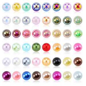 2mm Colorful Resin Pearls Flatback Decorative for Dresses Nail Art Crafts
