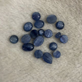 2pcs Kyanite Bead Cabcohon Round Shape 10mm 12mm 16mm 20mm 10x14 pears