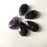 2pcs Amethyst Quartz Drop Pendant 35mm Small Gem Stone Bead for Jewelry
