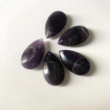 2pcs Amethyst Quartz Drop Pendant 35mm Small Gem Stone Bead for Jewelry