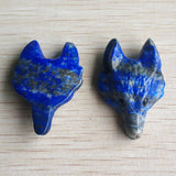 Natural Lapis Lazuli Carved Fox Shape Pendant for Necklace Making
