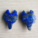 Natural Lapis Lazuli Carved Fox Shape Pendant for Necklace Making