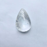 2pcs Clear Quartz Cracked Rock Crystal Pendant Beads 26x40mm Pear Drop