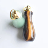 2pcs Tiger Eye Stone Bottle Pendants Rings Necklaces Women's Jewelry