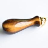 2pcs Tiger Eye Stone Bottle Pendants Rings Necklaces Women's Jewelry