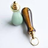 2pcs Tiger Eye Stone Bottle Pendants Rings Necklaces Women's Jewelry