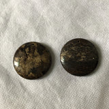 2pcs Bronzite Stone Bead 35mm Round Pendant for Necklace