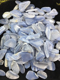 2pcs Natural Polished Chalcedony Slice Bead Pendant