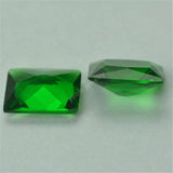 Light Yellow Green Glass Rectangle Cut Loose Glass Stone