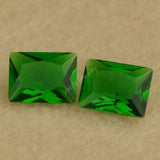 Light Yellow Green Glass Rectangle Cut Loose Glass Stone