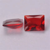 Dark Red Garnet Rectangle Cut Glass Stones 13x18mm