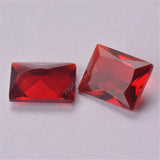 Dark Red Garnet Rectangle Cut Glass Stones 13x18mm
