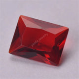 Dark Red Garnet Rectangle Cut Glass Stones 13x18mm