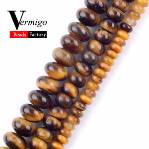 Natural Yellow Tiger Eye Rondelle Beads 2x4x6x8mm