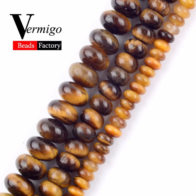 Natural Yellow Tiger Eye Rondelle Beads 2x4x6x8mm