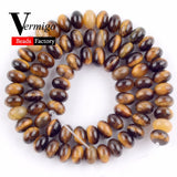 Natural Yellow Tiger Eye Rondelle Beads 2x4x6x8mm