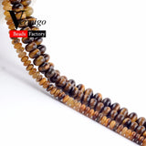 Natural Yellow Tiger Eye Rondelle Beads 2x4x6x8mm
