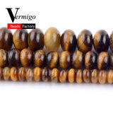 Natural Yellow Tiger Eye Rondelle Beads 2x4x6x8mm