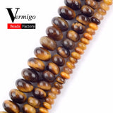 Natural Yellow Tiger Eye Rondelle Beads 2x4x6x8mm