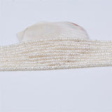 Natural Freshwater Pearl Strand 3-3.5mm Flat Button