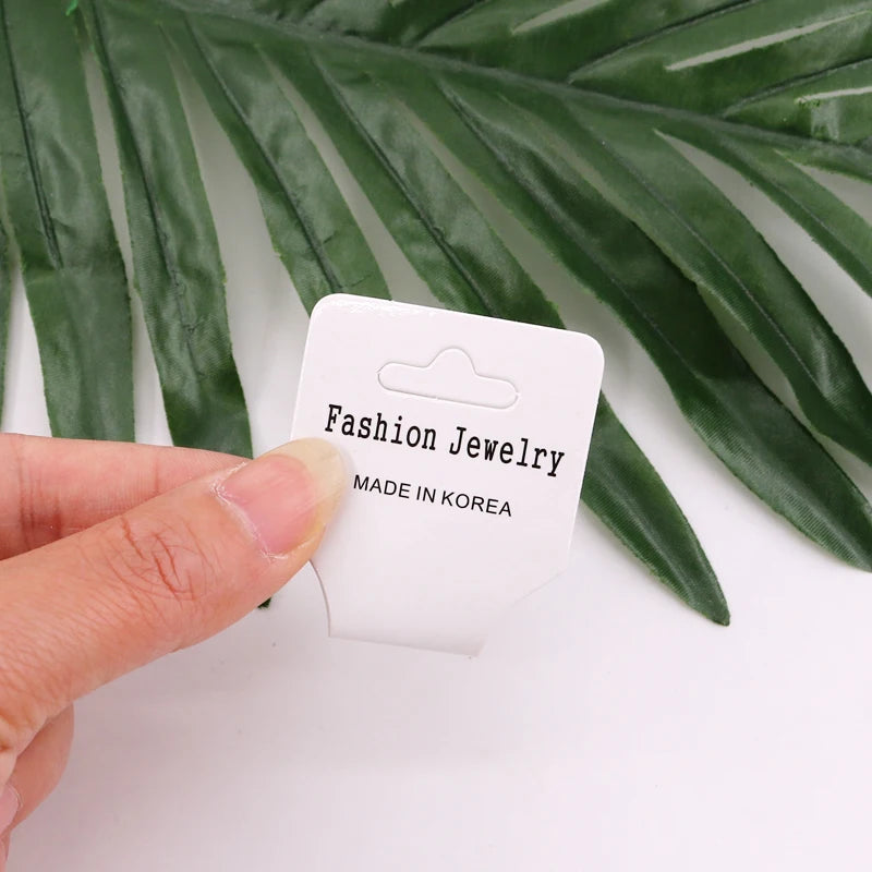 Necklace Display Fold Card 100PCS Jewelry Packaging Hanger Tags
