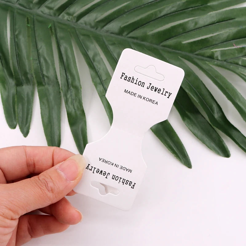 Necklace Display Fold Card 100PCS Jewelry Packaging Hanger Tags