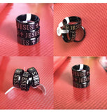 30 pcs 8mm JESUS CROSS rings Men's religious Christian Jewelry
