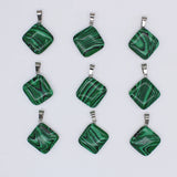 30 Natural Stone Heart-Shaped Pendant Jewelry, High-Quality 20mm, dz180
