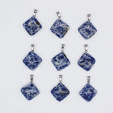 30 Natural Stone Heart-Shaped Pendant Jewelry, High-Quality 20mm, dz180