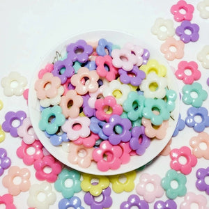 300Pcs 19mm Acrylic Flower Beads Jewelry Accessories Kids DIY Necklace Bracelet