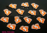 30PCS Enamel Little Feet Floating Charms for Memory Locket Necklace