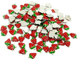 30PCS Strawberry Floating Charms for Memory Living Glass Locket
