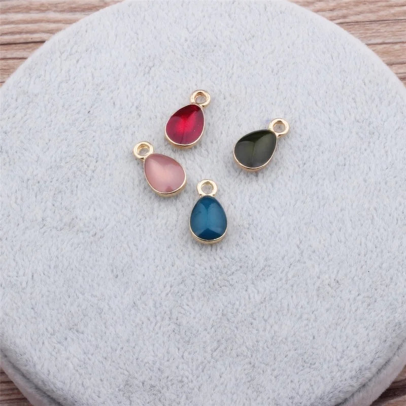 30PCS Water Drop Pendant Charms for Necklaces, Jewelry Making