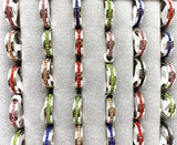 30PCS Zircon Stainless Steel Couples Wedding Rings 6mm Band Jewelry
