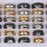 30Pcs Mix Width Stainless Steel Rings For Women Men Party