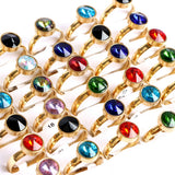 30Pcs/Lot Large Zircon Stainless Steel Ring Set for Women