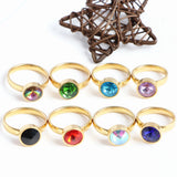 30Pcs/Lot Large Zircon Stainless Steel Ring Set for Women