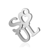30pc Stainless Steel Love Mum Charms Pendant DIY Jewelry Making
