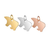 30pc DIY Baby and Mama Bear Stainless Steel Charms Pendant Jewelry Components