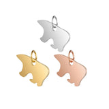 30pc DIY Baby and Mama Bear Stainless Steel Charms Pendant Jewelry Components